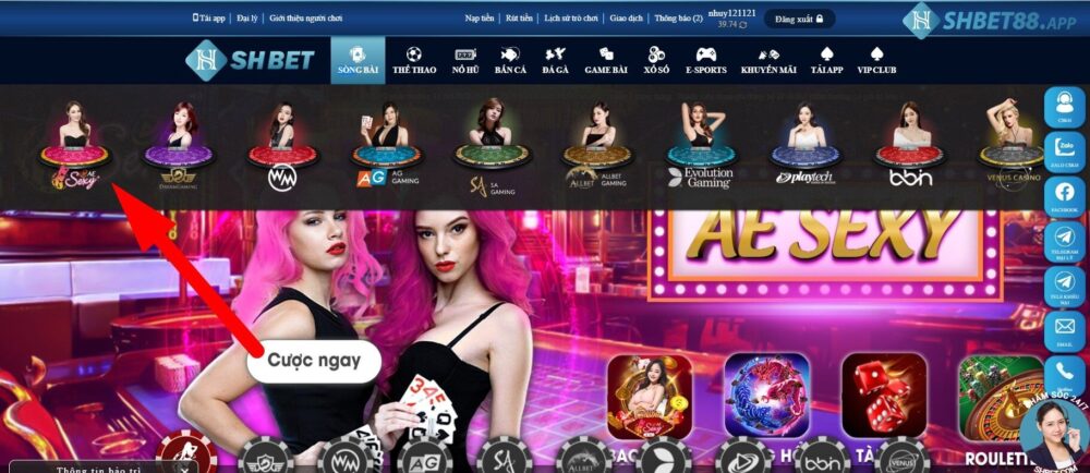 Hướng dẫn chơi game tại AE Sexy Shbet