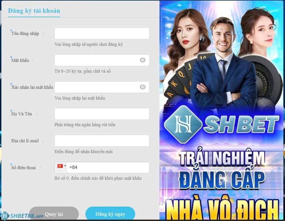 Hướng dẫn đăng ký SHBET nhanh chóng - hiệu quả nhất