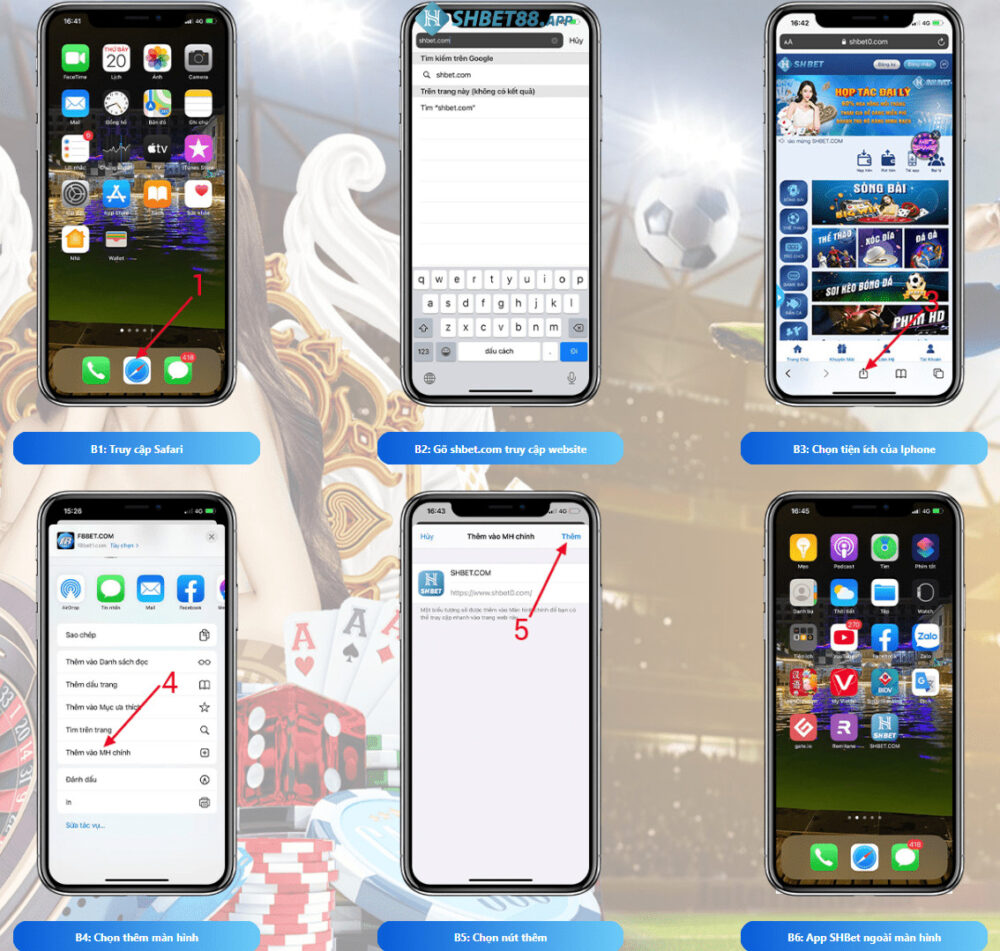 Tải app Shbet cho thiết bị hệ điều hành iOS