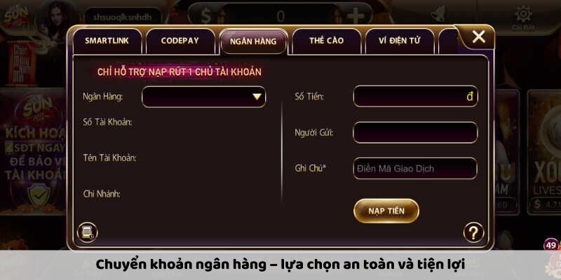 Chuyển khoản ngân hàng – lựa chọn an toàn và tiện lợi